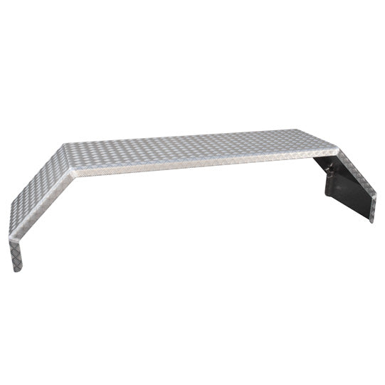 DA mudguard QA 265.60, checker plate 3/5, 600 × 2650 × 590 mm