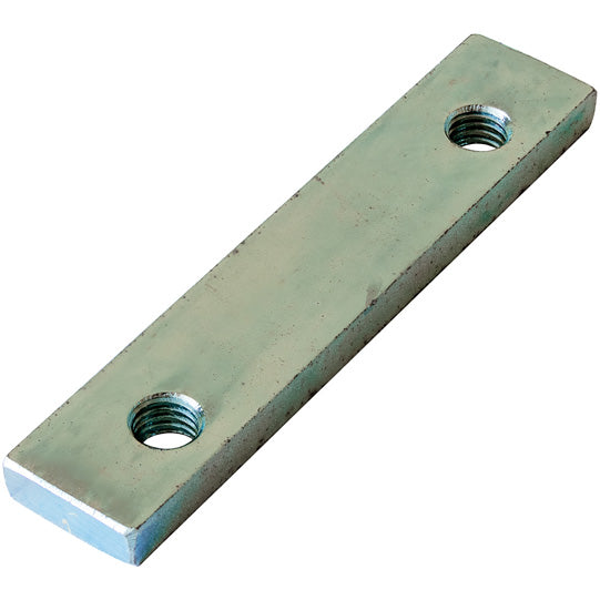 Threaded plate, galvanised stl., length 90 mm, hole spacing 60