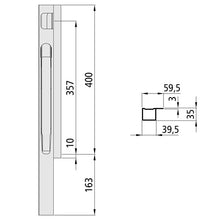 K20 Front corner pillar, left, steel, black KTL, 400 mm BWH