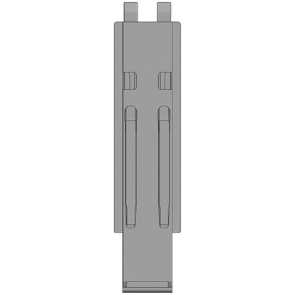 K20 centre pillar, stl., black KTL, 500 mm, w/ holder