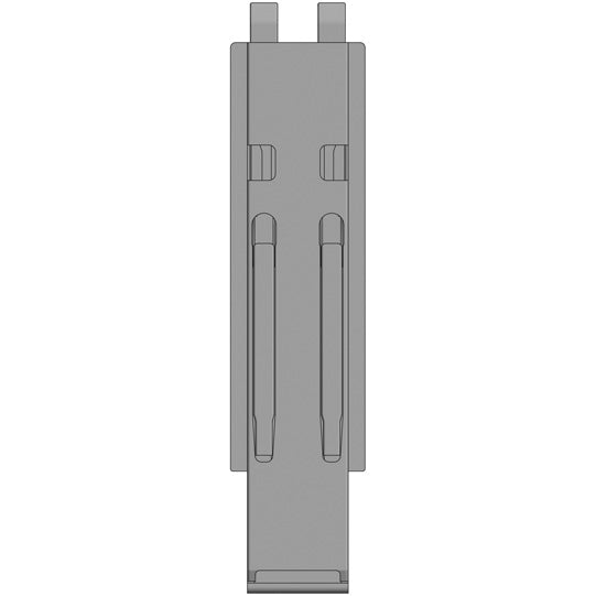 K20 central pillar, anodized aluminium, 500 mm, with holder