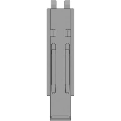 K20 central pillar, anodized aluminium, 500 mm, with holder