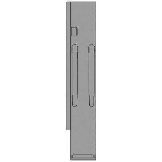 K20 Rear corner stanchion, L, KTL stl., 600 mm, w/out lock, EV
