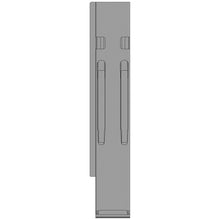 K20 Rear corner stanchion, L, KTL stl., 600 mm, w.lock, DV