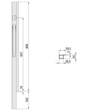 K20 Front pillar steel KTL, TIR, left, 800 mm BWH