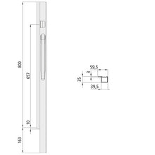 K20 Front pillar steel KTL, TIR, right, 800 mm BWH