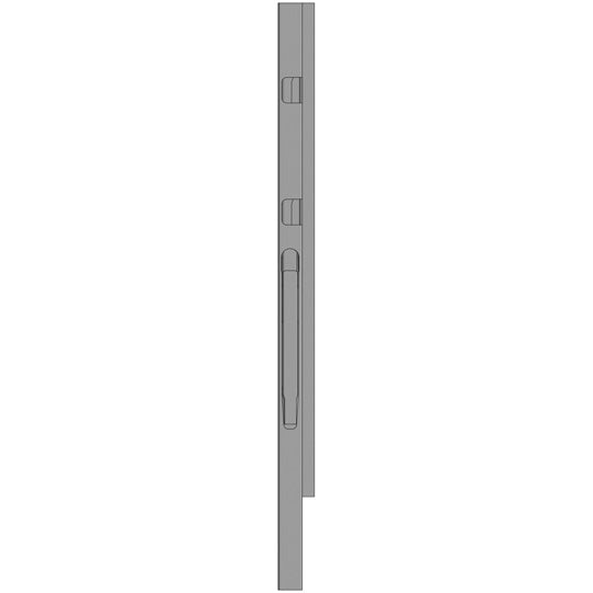 K20 Front corner pillar, left, anodized aluminium, 800 mm