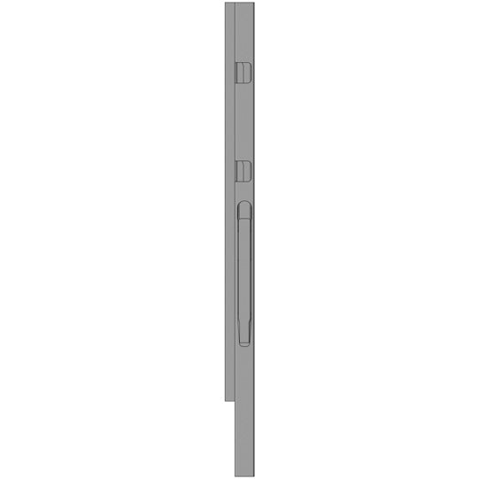 K20 Front corner pillar, right, anodized aluminium, 800 mm