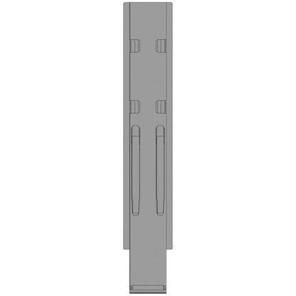 K20 centre pillar, stl., black KTL, 800 mm, w/out holder