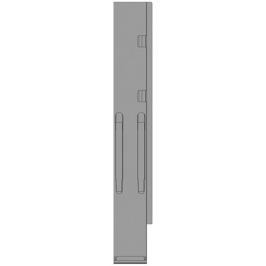 K20 Rear corner stanchion, R, KTL stl., 800 mm, w/out lock, EV