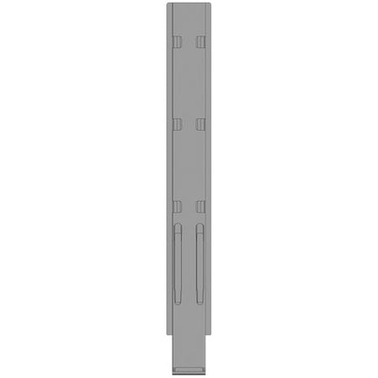 K20 centre pillar, stl., black KTL, 1200 mm, w/out holder