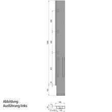 K20 Rear corner pillar, R, 1200 mm, w/o lock