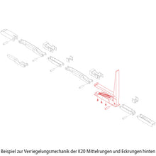 K20 Hand lever repair kit f. centre and rear stanchions