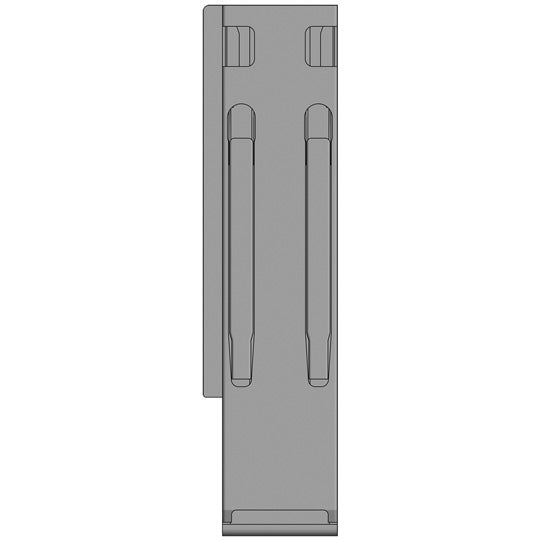 K20 rear corner stanchion, L, anodised aluminium, 400mm,w.lock,