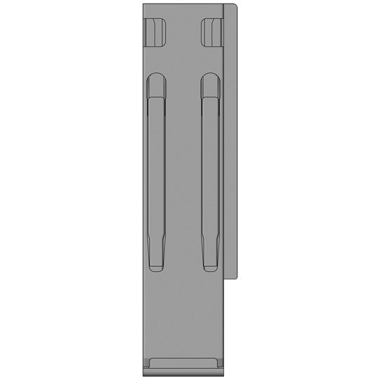 K20 rear corner stanchion, R, anodised aluminium, 400mm, w/ loc