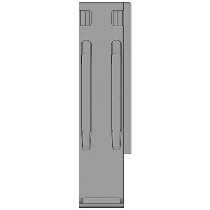 K20 rear corner stanchion, R, anodised aluminium, 400mm, w/ loc