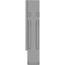 K20 rear corner pillar, L, anodized aluminium, 500mm, w/ lock