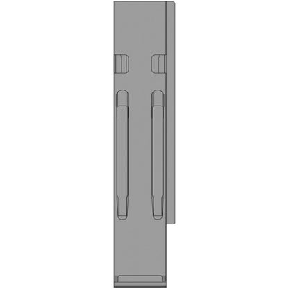 K20 rear corner pillar, R, anodized aluminium, 500mm, w/ lock