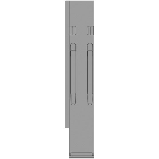 K20 rear corner pillar, L, anodized aluminium, 600mm,w.lock,DV
