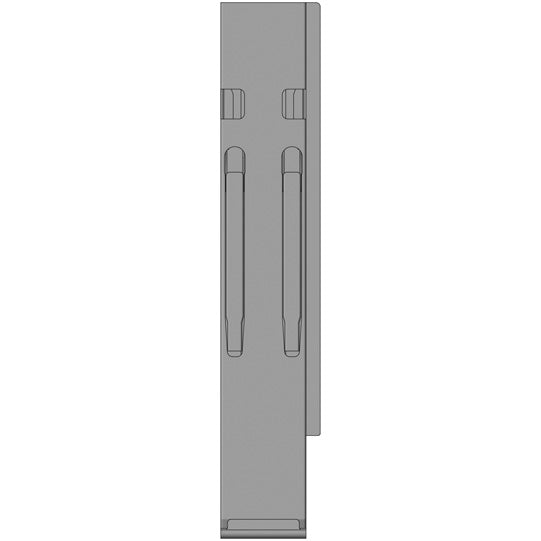 K20 rear corner pillar, R, anodized aluminium, 600mm, w/ lock