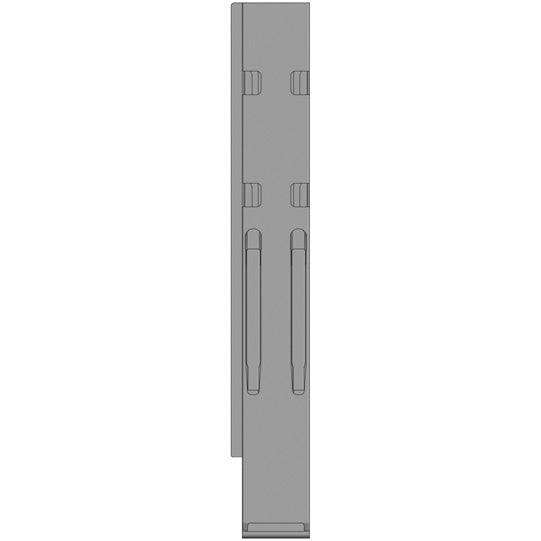 K20 rear corner pillar, L, anodized aluminium, 800mm,w.lock,DV