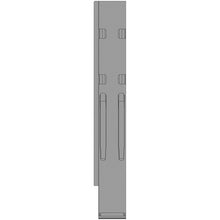 K20 rear corner pillar, L, anodized aluminium, 800mm,w.lock,DV
