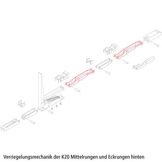 Dropside latch, R, f. lower lock. mechanism