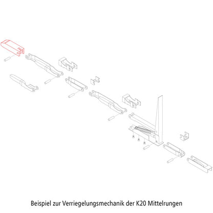 Chin top bar f. centre stanchions