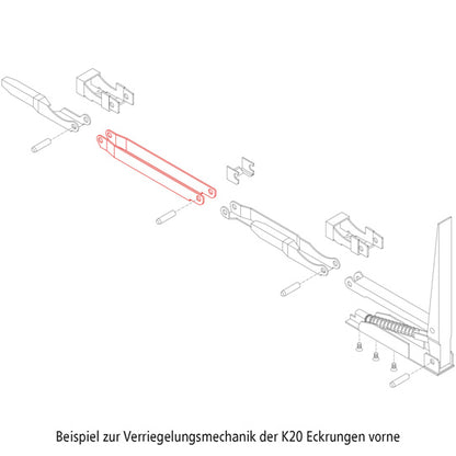 Intermediate joint, hole spacing 200 mm