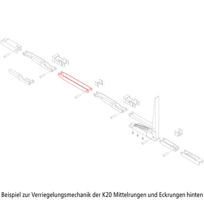 Intermediate joint, hole spacing 200 mm