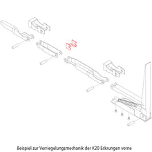 Guide section, small, f. centre stanchions and corner stanchion