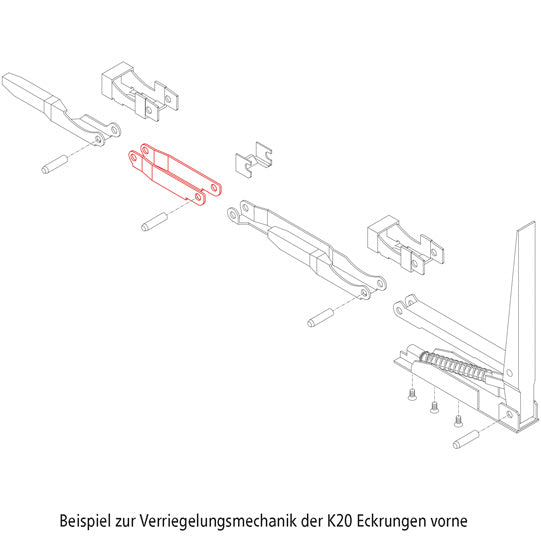 Intermediate joint, hole spacing 100 mm