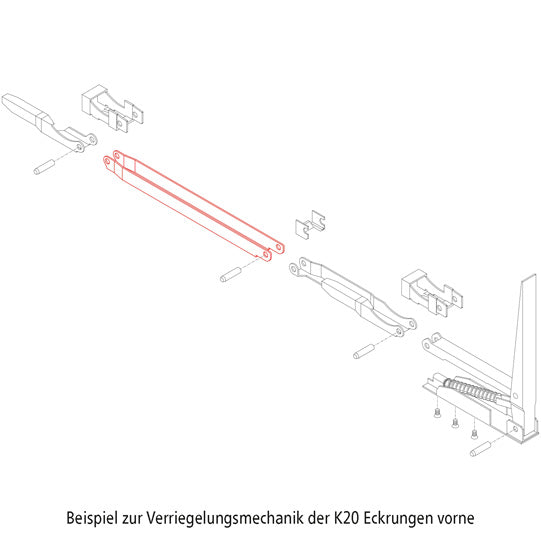 Intermediate joint, hole spacing 300 mm