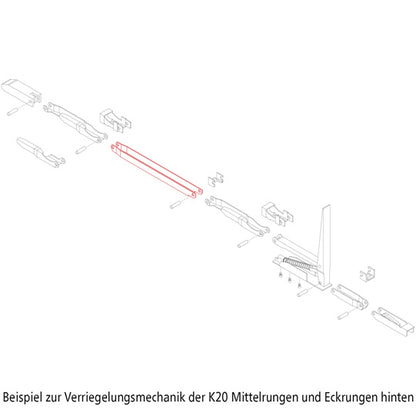 Intermediate joint, hole spacing 300 mm