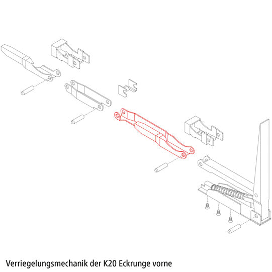 Dropside latch, L, f. lower lock. mechanism