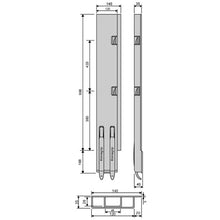 K5 Rear pillar steel KTL, right, 1000 mm BWH without lock