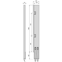 K5 Rear pillar steel KTL, left, 1100 mm BWH, without lock