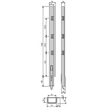 K5 Rear pillar steel KTL, right, narrow, 1200 mm BWH