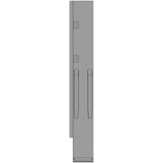 K20 rear corner pillar, L, anodized aluminium, 800mm, w/o lock