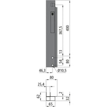 K15 Eckrunge vorne, links, Aluminium, 400 mm