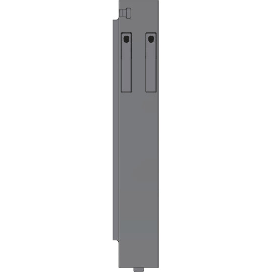 K15 Eckrunge hinten, links, Aluminium, 600 mm