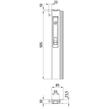 T50 long travel lock, aluminum, 505 mm, L