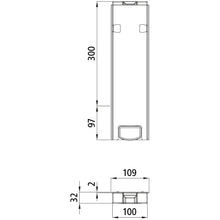 T50 centre pillar 300, aluminum, special length 397 mm