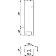 T50 rear corner stanchion, aluminum, 300 mm, R