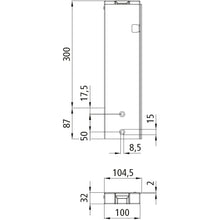 T50 rear corner stanchion, aluminum, 300 mm, R, screw-on