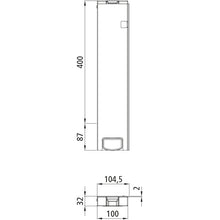 T50 rear corner stanchion, aluminum, 400 mm, R