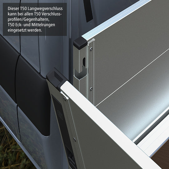 T50 long travel lock, aluminum, 400 mm, L