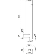 T50 rear corner stanchion, aluminum, 500 mm, R, bolt-on