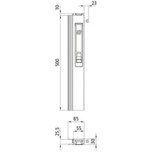 T50 long travel lock, aluminum, 500 mm, R