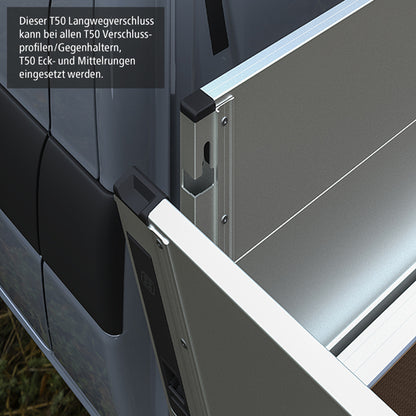 T50 long travel lock, aluminum, 500 mm, R